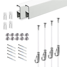 Load image into Gallery viewer, Complete Kit Wall Mounted Pro ( 2x 59&quot; Rails 4 Nylon Cables 4 Hooks )