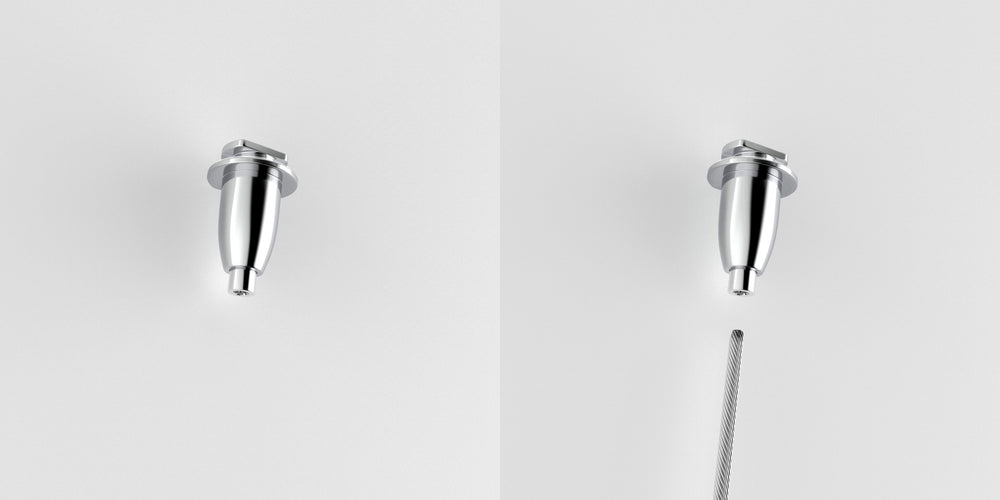 Set of 4 Copper Rotating Buckles with Cables for Ceiling-Mounted Picture Rail Tracks (59inch)…