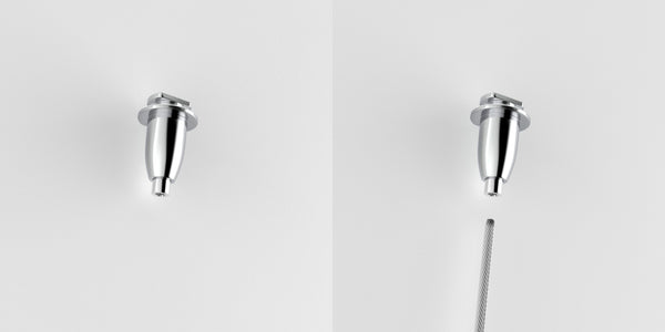 Set of 4 Copper Rotating Buckles with Cables for Ceiling-Mounted Picture Rail Tracks (59inch)…