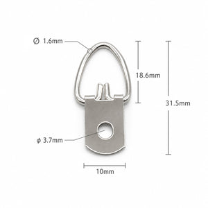 FLAZUP Small D-Ring Picture Hangers with Screws