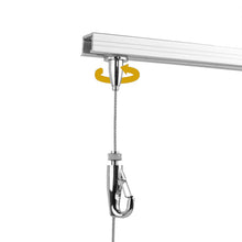 画像をギャラリービューアに読み込む, Set of 4 Copper Rotating Buckles with Cables for Ceiling-Mounted Picture Rail Tracks (59inch)…