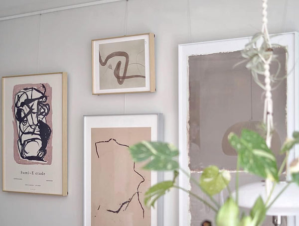 Picture Hanging System Click Rail Kits,in one Set Included Two of White Rails 59", Four of Nylon Cables, six of Hooks, Four of end caps, and Installation Hardware