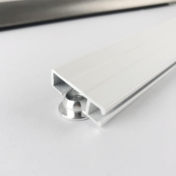 Picture Hanging System Click Rail Kits,in one Set Included Two of White Rails 59", Four of Steel Cables, six of Hooks, Four of end caps, and Installation Hardware