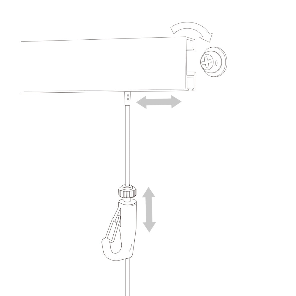 Complete Picture Hanging Systems Kit Wall Mounted ( 2x 48" Click rails 4 Nylon Cables 4 Hooks 4 End caps )