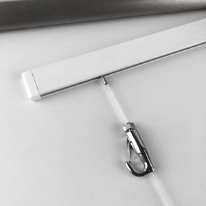 Picture Hanging System Click Rail Kits,in one Set Included Two of White Rails 59", Four of Nylon Cables, six of Hooks, Four of end caps, and Installation Hardware