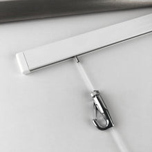 画像をギャラリービューアに読み込む, Picture Hanging System Click Rail Kits,in one Set Included Two of White Rails 59&quot;, Four of Nylon Cables, six of Hooks, Four of end caps, and Installation Hardware
