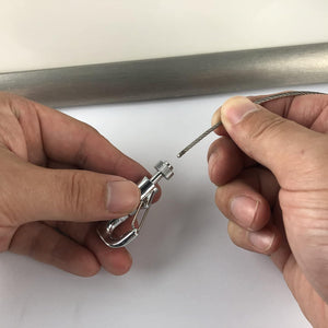 Picture Hanging System Click Rail Kits,in one Set Included Two of White Rails 59", Four of Steel Cables, six of Hooks, Four of end caps, and Installation Hardware