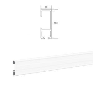 Two 59" (150cm) Click Rails for Picture Hanging – Wall Mounted, Hidden Screw Design