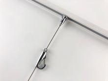画像をギャラリービューアに読み込む, Complete Kit Ceiling Mounted Picture Hanging Systems ( 2x 59&quot; U-rails 4 Stainless Steel Cables 4 Hooks )