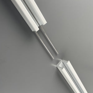 2x U-Rail Track Connectors for Ceiling Picture Hanging Systems