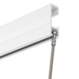 Complete Picture Hanging Systems Kit Wall Mounted ( 2x 48" Click rails 4 Nylon Cables 4 Hooks 4 End caps )